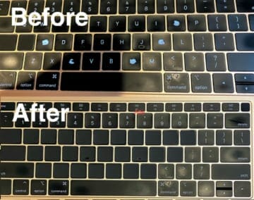 MacBookのキーボードのキートップの削れやテカりを防ぎ目立たなくする対処法